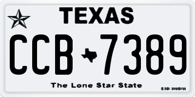 TX license plate CCB7389