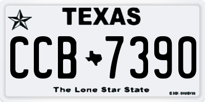 TX license plate CCB7390