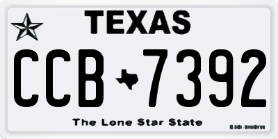 TX license plate CCB7392