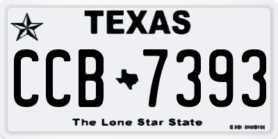 TX license plate CCB7393