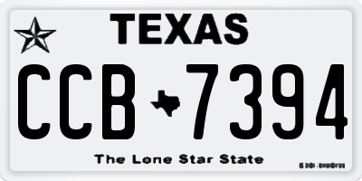 TX license plate CCB7394