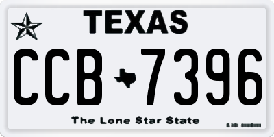 TX license plate CCB7396
