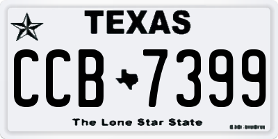 TX license plate CCB7399