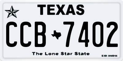 TX license plate CCB7402
