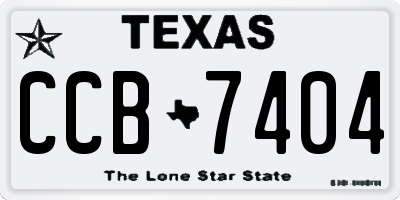 TX license plate CCB7404