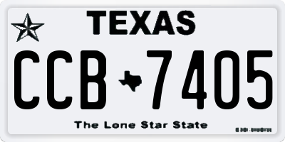 TX license plate CCB7405