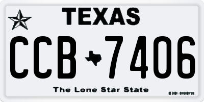 TX license plate CCB7406