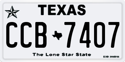 TX license plate CCB7407