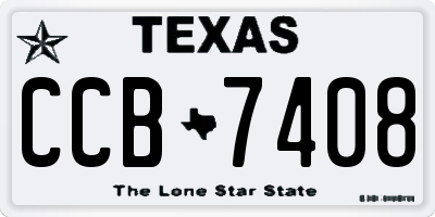 TX license plate CCB7408