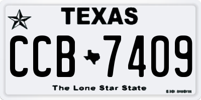 TX license plate CCB7409