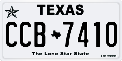 TX license plate CCB7410