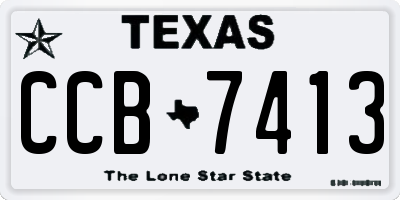 TX license plate CCB7413
