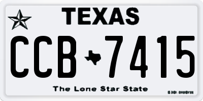 TX license plate CCB7415