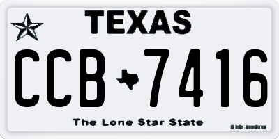 TX license plate CCB7416