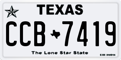 TX license plate CCB7419