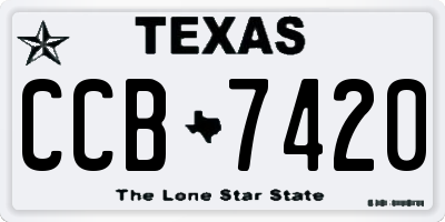 TX license plate CCB7420