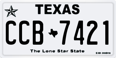 TX license plate CCB7421