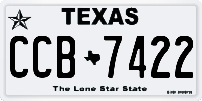 TX license plate CCB7422