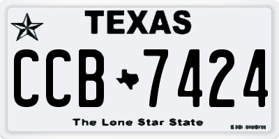 TX license plate CCB7424
