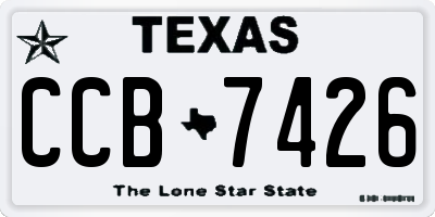 TX license plate CCB7426