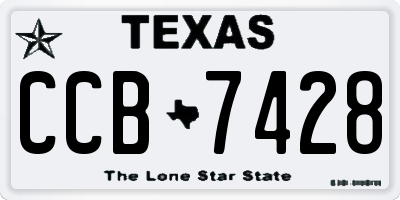TX license plate CCB7428