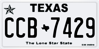 TX license plate CCB7429
