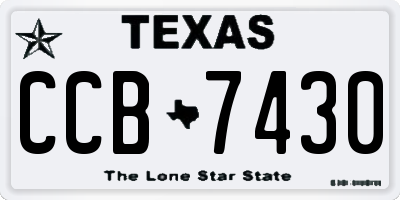TX license plate CCB7430