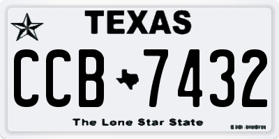 TX license plate CCB7432