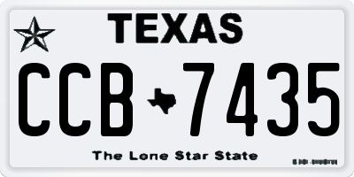 TX license plate CCB7435
