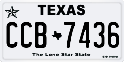 TX license plate CCB7436