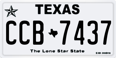 TX license plate CCB7437