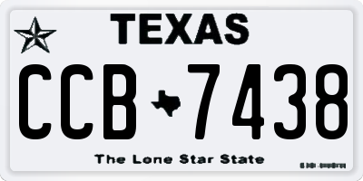 TX license plate CCB7438