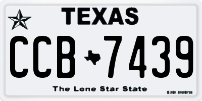 TX license plate CCB7439