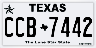 TX license plate CCB7442