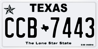 TX license plate CCB7443