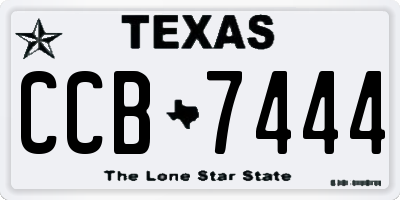 TX license plate CCB7444
