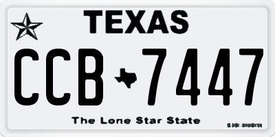 TX license plate CCB7447