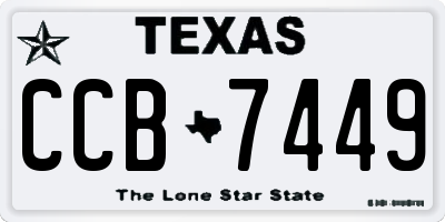 TX license plate CCB7449