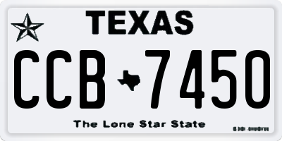 TX license plate CCB7450