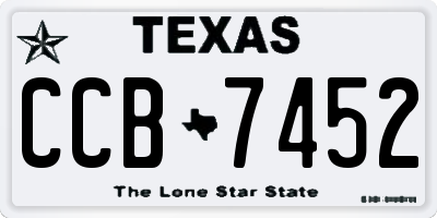 TX license plate CCB7452