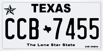 TX license plate CCB7455
