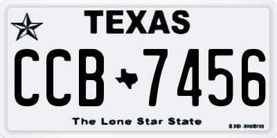 TX license plate CCB7456