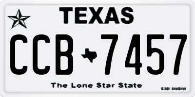TX license plate CCB7457