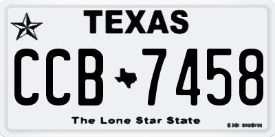 TX license plate CCB7458