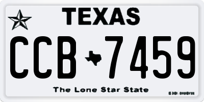 TX license plate CCB7459
