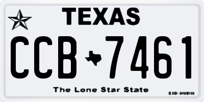 TX license plate CCB7461