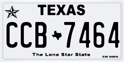 TX license plate CCB7464