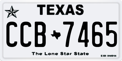 TX license plate CCB7465