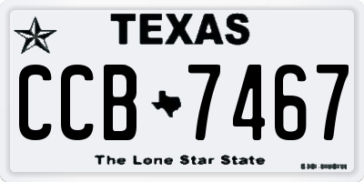 TX license plate CCB7467
