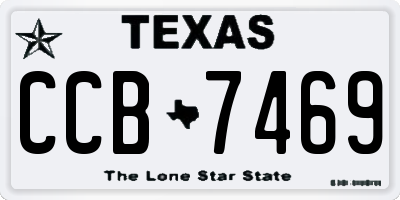 TX license plate CCB7469
